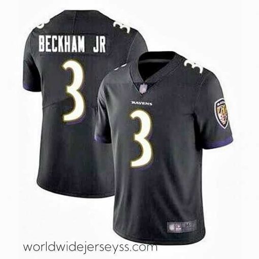 Superbly made Nike Baltimore Ravens #3 Odell Beckham Jr Black Vapor Untouchable Limited Jersey