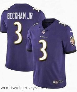 Marvelously styled Nike Baltimore Ravens #3 Odell Beckham Jr Purple Vapor Untouchable Limited Jersey