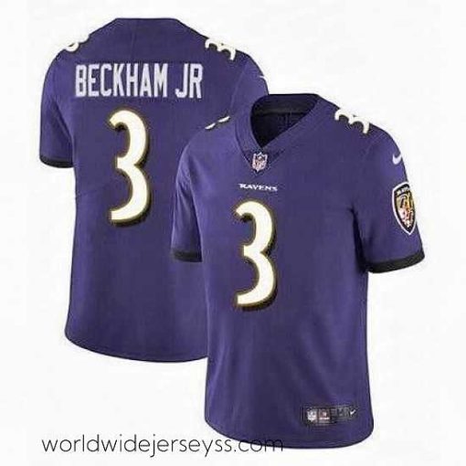 Marvelously styled Nike Baltimore Ravens #3 Odell Beckham Jr Purple Vapor Untouchable Limited Jersey