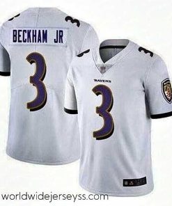 Marvelously styled Nike Baltimore Ravens #3 Odell Beckham Jr White Vapor Untouchable Limited Jersey