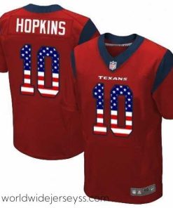 Exquisitely designed Nike Houston Texans 10 DeAndre Hopkins Elite Red Alternate USA Flag Fashion NFL Jersey