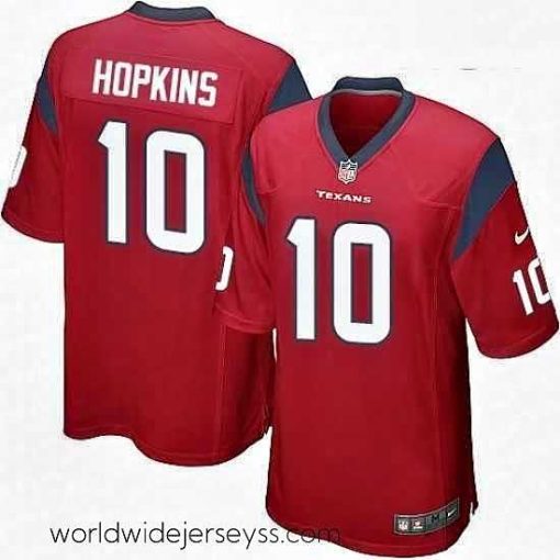 Finely crafted Nike Houston Texans 10 DeAndre Hopkins Game Red Alternate NFL Jersey