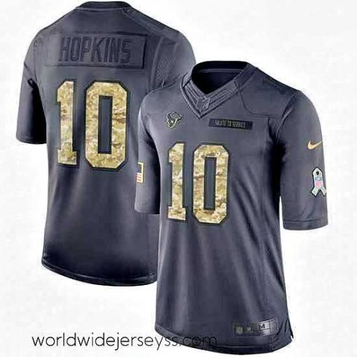 Superbly made Nike Houston Texans 10 DeAndre Hopkins Limited Black 2016 Salute to Service NFL Jersey