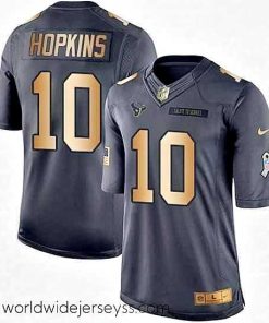 Exceptionally fashioned Nike Houston Texans 10 DeAndre Hopkins Limited BlackGold Salute to Service NFL Jersey