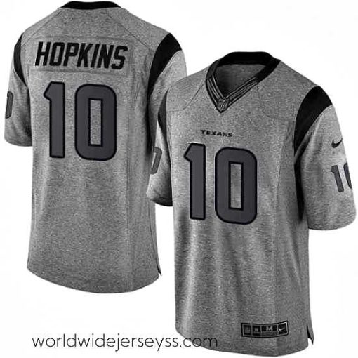 Marvelously styled Nike Houston Texans 10 DeAndre Hopkins Limited Gray Gridiron NFL Jersey