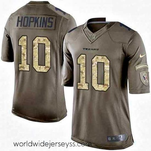 Finely crafted Nike Houston Texans 10 DeAndre Hopkins Limited Green Salute to Service NFL Jersey