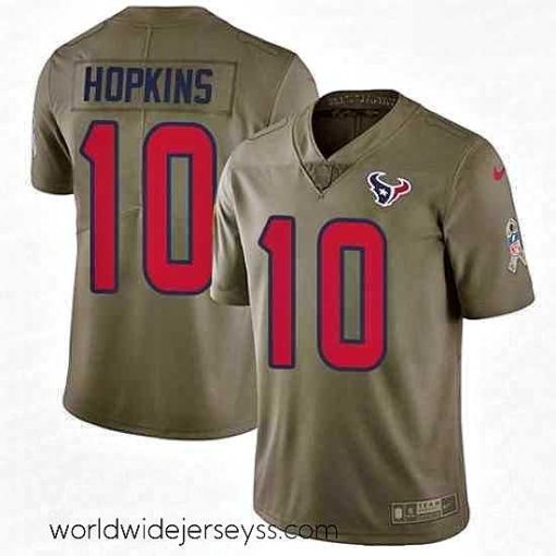 Exceptionally fashioned Nike Houston Texans 10 DeAndre Hopkins Limited Olive 2017 Salute to Service NFL Jersey
