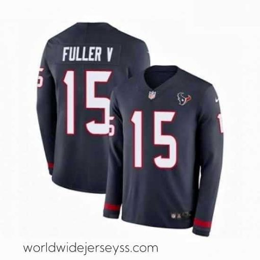 Exceptionally fashioned Nike Houston Texans 15 Will Fuller V Limited Navy Blue Therma Long Sleeve NFL Jersey