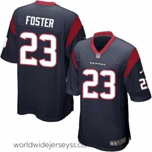 Finely crafted Nike Houston Texans 23 Arian Foster Game Navy Blue Team Color NFL Jersey