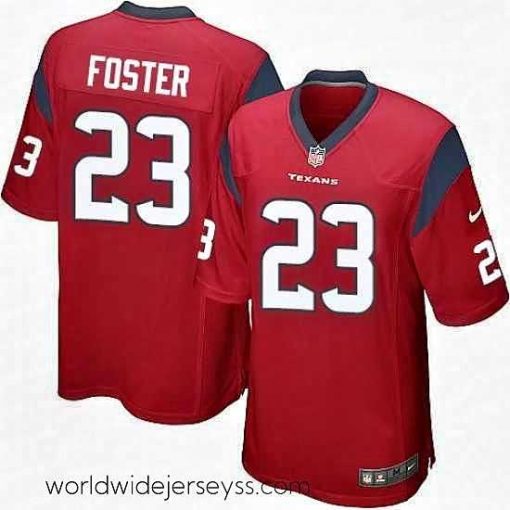 Superbly made Nike Houston Texans 23 Arian Foster Game Red Alternate NFL Jersey