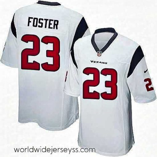 Marvelously styled Nike Houston Texans 23 Arian Foster Game White NFL Jersey