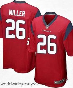 Exquisitely designed Nike Houston Texans 26 Lamar Miller Game Red Alternate NFL Jersey