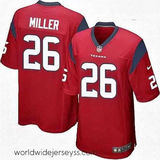 Exquisitely designed Nike Houston Texans 26 Lamar Miller Game Red Alternate NFL Jersey