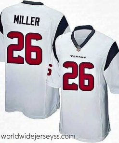 Finely crafted Nike Houston Texans 26 Lamar Miller Game White NFL Jersey