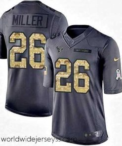 Exceptionally fashioned Nike Houston Texans 26 Lamar Miller Limited Black 2016 Salute to Service NFL Jersey