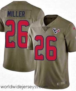 Finely crafted Nike Houston Texans 26 Lamar Miller Limited Olive 2017 Salute to Service NFL Jersey