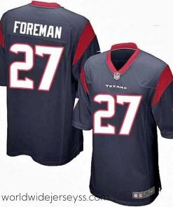 Exquisitely designed Nike Houston Texans 27 DOnta Foreman Game Navy Blue Team Color NFL Jersey