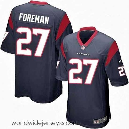 Exquisitely designed Nike Houston Texans 27 DOnta Foreman Game Navy Blue Team Color NFL Jersey