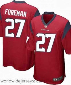 Exceptionally fashioned Nike Houston Texans 27 DOnta Foreman Game Red Alternate NFL Jersey
