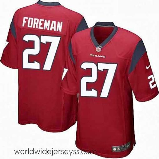 Exceptionally fashioned Nike Houston Texans 27 DOnta Foreman Game Red Alternate NFL Jersey