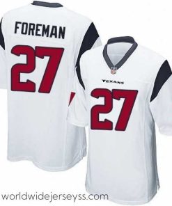 Marvelously styled Nike Houston Texans 27 DOnta Foreman Game White NFL Jersey