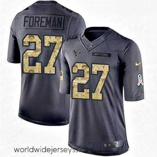 Finely crafted Nike Houston Texans 27 DOnta Foreman Limited Black 2016 Salute to Service NFL Jersey