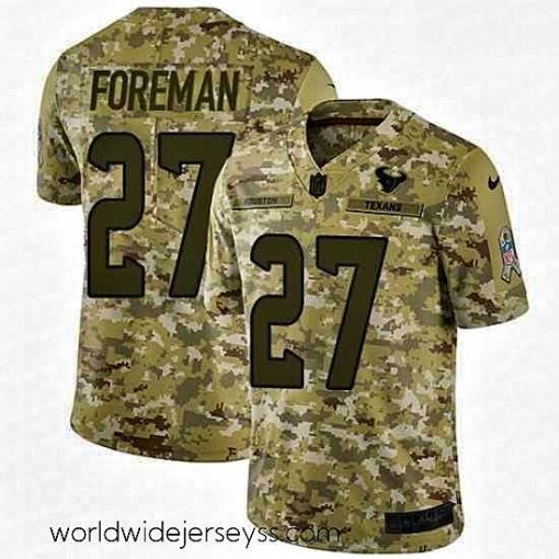 Exceptionally fashioned Nike Houston Texans 27 DOnta Foreman Limited Camo 2018 Salute to Service NFL Jerse