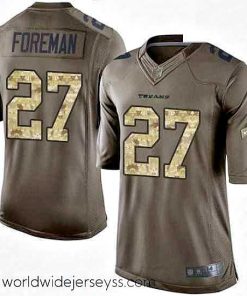 Exquisitely designed Nike Houston Texans 27 DOnta Foreman Limited Green Salute to Service NFL Jersey