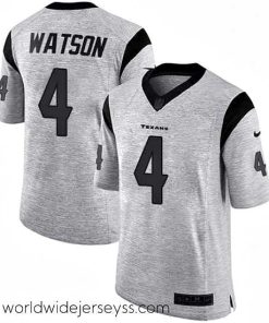 Exquisitely designed Nike Houston Texans 4 Deshaun Watson Limited Gray Gridiron II NFL Jersey