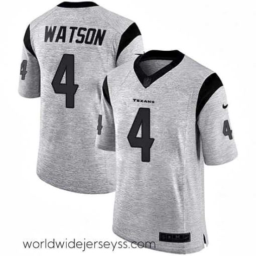 Exquisitely designed Nike Houston Texans 4 Deshaun Watson Limited Gray Gridiron II NFL Jersey