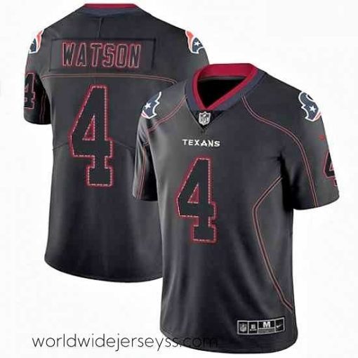 Finely crafted Nike Houston Texans 4 Deshaun Watson Limited Lights Out Black Rush NFL Jersey