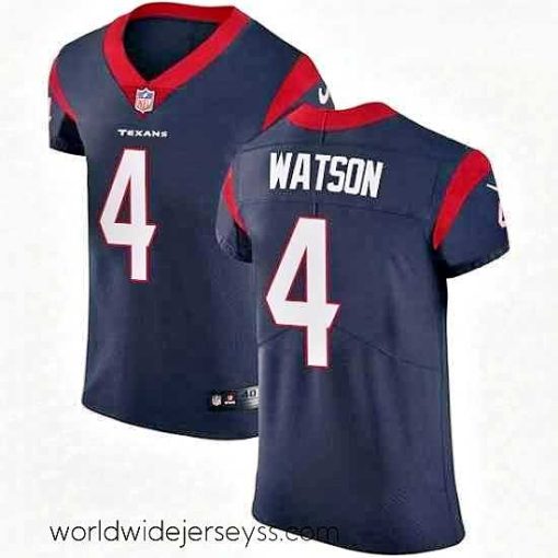 Superbly made Nike Houston Texans 4 Deshaun Watson Navy Blue Team Color Vapor Untouchable Elite Player NFL Jersey