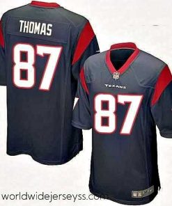 Superbly made Nike Houston Texans 87 Demaryius Thomas Game Navy Blue Team Color NFL Jersey