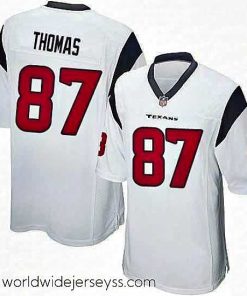 Superbly made Nike Houston Texans 87 Demaryius Thomas Game White NFL Jersey