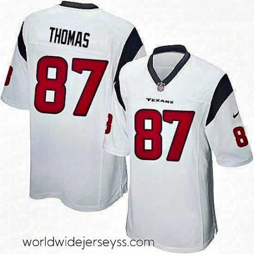 Superbly made Nike Houston Texans 87 Demaryius Thomas Game White NFL Jersey