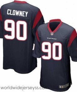 Superbly made Nike Houston Texans 90 Jadeveon Clowney Game Navy Blue Team Color NFL Jersey