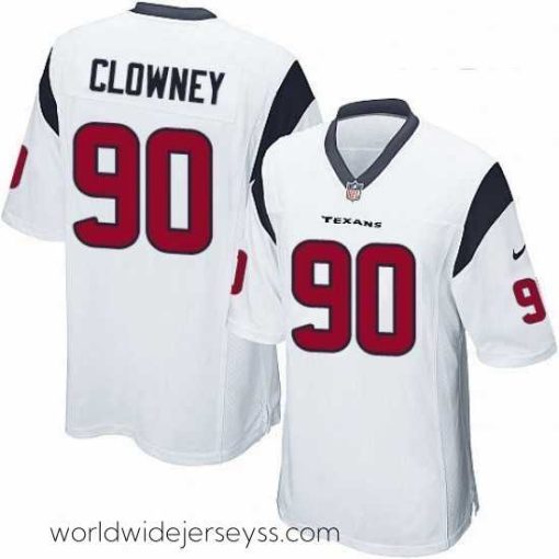 Superbly made Nike Houston Texans 90 Jadeveon Clowney Game White NFL Jersey