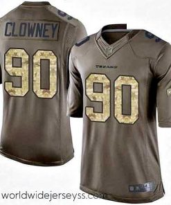 Exceptionally fashioned Nike Houston Texans 90 Jadeveon Clowney Limited Green Salute to Service NFL Jersey