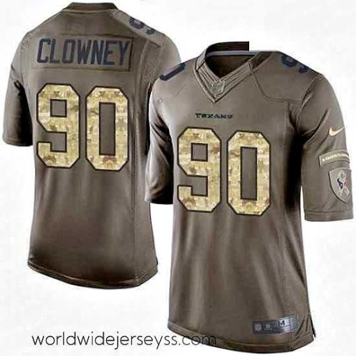 Exceptionally fashioned Nike Houston Texans 90 Jadeveon Clowney Limited Green Salute to Service NFL Jersey