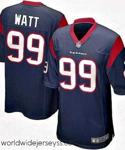 Superbly made Nike Houston Texans 99 JJ Watt Game Navy Blue Team Color NFL Jersey