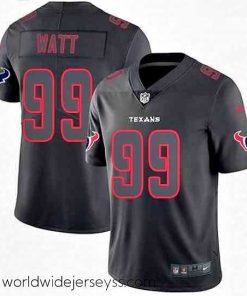 Finely crafted Nike Houston Texans 99 JJ Watt Limited Black Rush Impact NFL Jersey