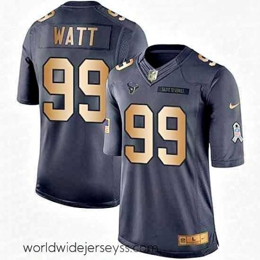 Marvelously styled Nike Houston Texans 99 JJ Watt Limited BlackGold Salute to Service NFL Jersey