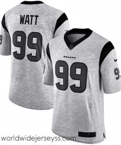 Marvelously styled Nike Houston Texans 99 JJ Watt Limited Gray Gridiron II NFL Jersey
