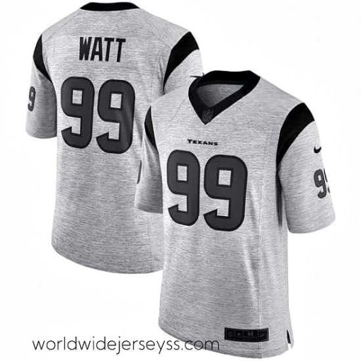 Marvelously styled Nike Houston Texans 99 JJ Watt Limited Gray Gridiron II NFL Jersey