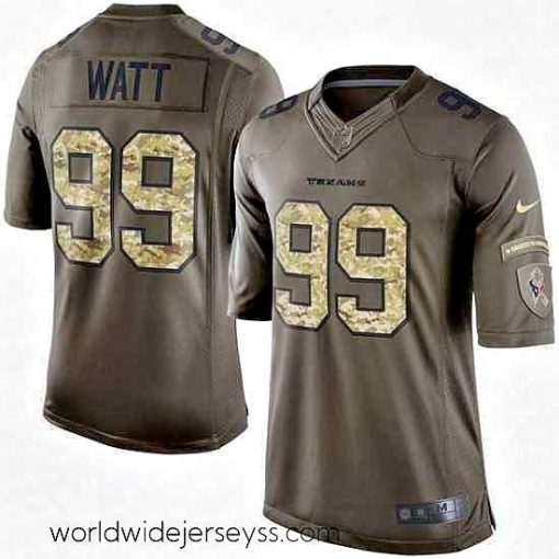 Marvelously styled Nike Houston Texans 99 JJ Watt Limited Green Salute to Service NFL Jersey