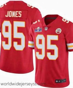 Exquisitely designed Nike Kansas City Chiefs 95 Chris Jones Red Team Color Bound Stitched NFL Vapor Untouchable Limited 2024 Super Bowl LVIII Jersey