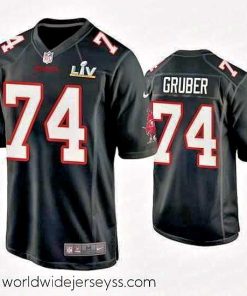 Superbly made Paul Gruber Buccaneers Black Super Bowl Lv Game Fashion Jersey