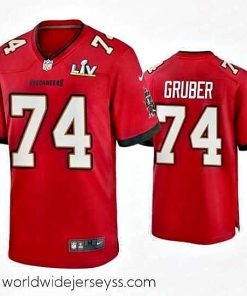 Superbly made Paul Gruber Buccaneers Red Super Bowl Lv Game Jersey