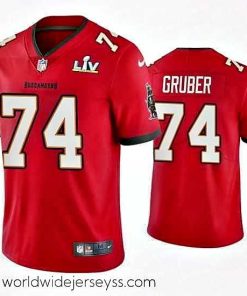 Superbly made Paul Gruber Buccaneers Red Super Bowl Lv Vapor Limited Jersey