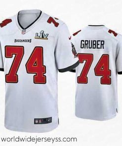 Finely crafted Paul Gruber Buccaneers White Super Bowl Lv Game Jersey